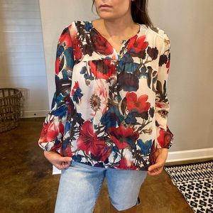 Floral Sheer Blouse